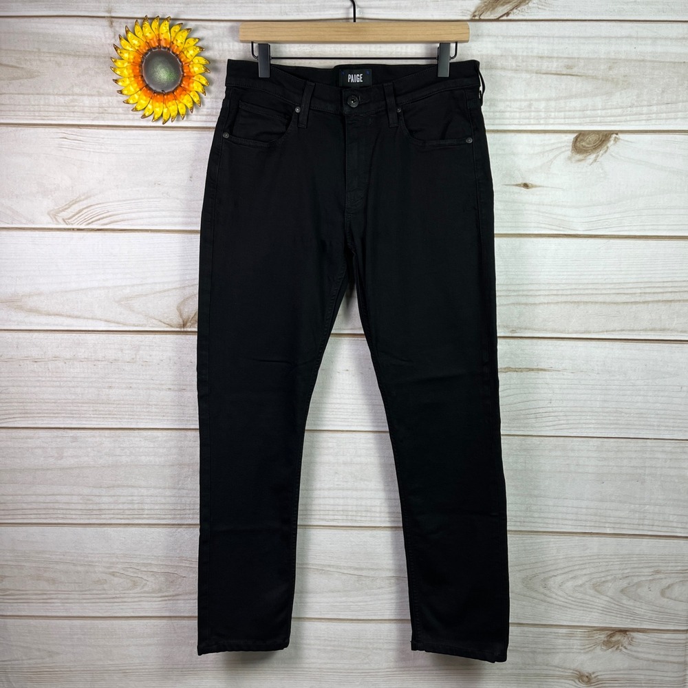 PAIGE Croft Men's Black Straight Leg Jeans Size‎ 32x28